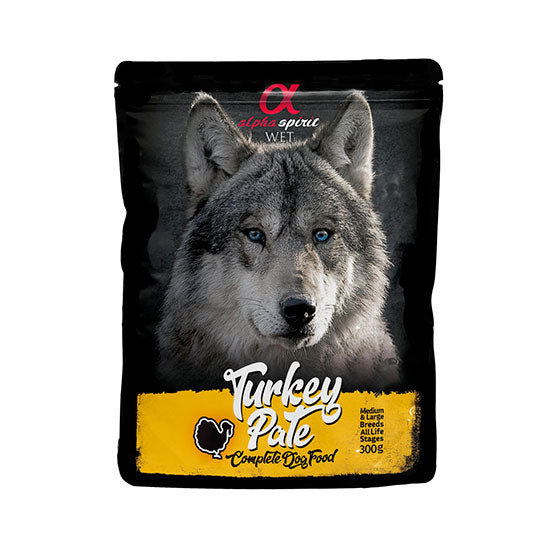 alpha spirit paté de pavo perro