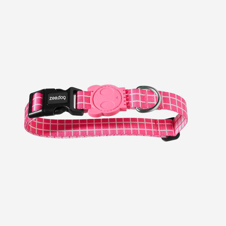 Zee.Dog Collar Pink Wave perro