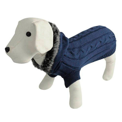 jersey perro azul capucha